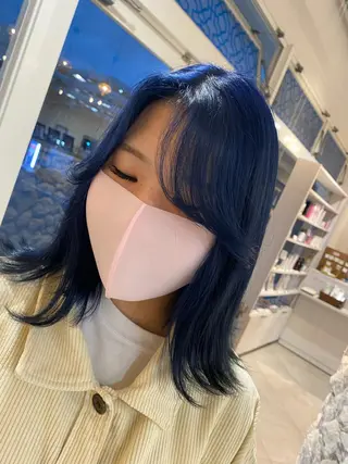 ロング カラー 饒平名 知也のヘアスタイル