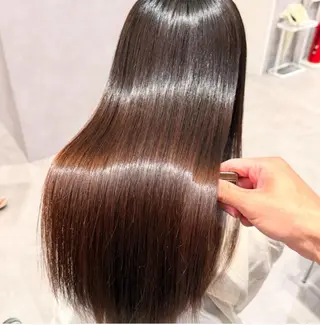 ロング カラー パーマ ヘアアレンジ 縮毛矯正/髪質改善/ ブリーチ毛/木元渓太のヘアスタイル