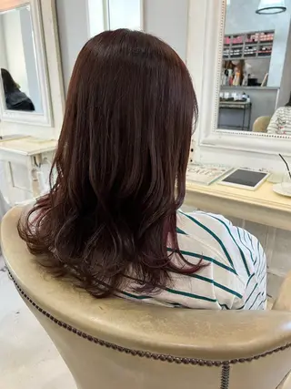 ミディアム カラー ayumi ／透明感カラーのヘアスタイル