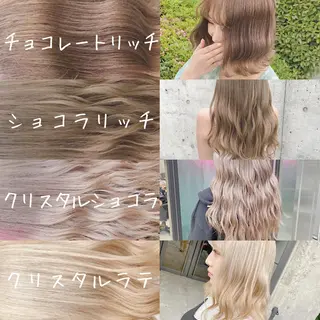 ミディアム カラー ヘアアレンジ TAKUMAブリーチ /切りっぱなし🪽のヘアスタイル