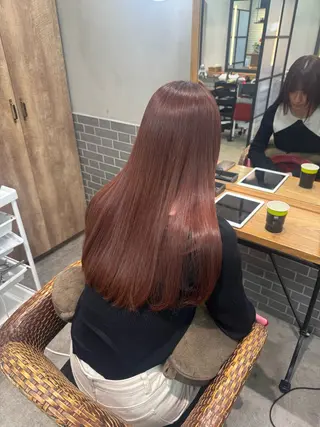 ロング カラー 暖色カラー🤎Red Neo meiのヘアスタイル