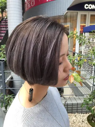ショート カラー パーマ ヘアアレンジ メンズ キッズ ネイル マツエク・マツパ 神山 昌子のヘアスタイル