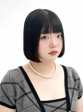 ショート カラー ヘアアレンジ 縮毛矯正🤍 盛れるボブ/ひかりのヘアスタイル