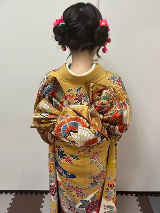 ミディアム Delight ヘアメイク着付けのヘアスタイル