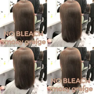 セミロング ハイトーン×レイヤー カットTAKUMIのヘアスタイル