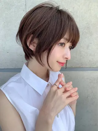 ショート カラー ヘアアレンジ 【赤み消しカラー】 中野浩太のヘアスタイル