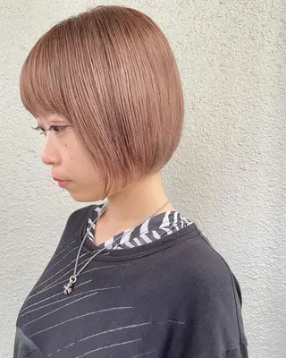 ミディアム ボブ/縮毛矯正 🌟梅田盛一🌟のヘアスタイル
