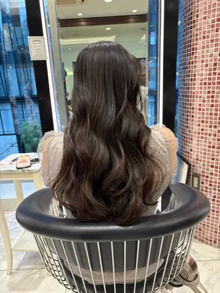 セミロング ヘアアレンジ 韓国っぽ透け感カラー マンツーマン🫧なおのヘアスタイル