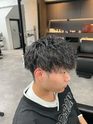 ショート パーマ ヘアアレンジ メンズ ⚡️王道メンズ⚡️ 北千住駅近!のヘアスタイル
