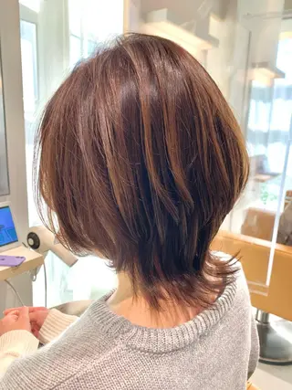 ショート カラー 縮毛矯正×艶カラー /中村勇太のヘアスタイル