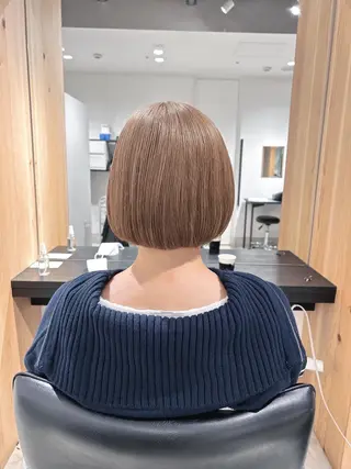 ショート カラー スキバサミを使わない カット🌼唯🌼のヘアスタイル