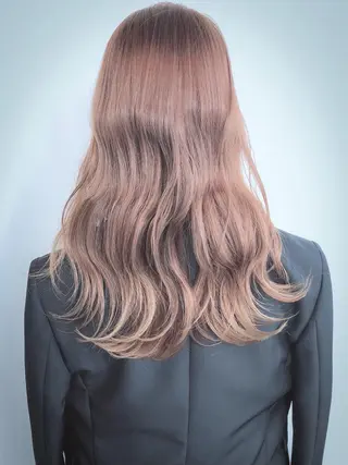 ミディアム カラー パーマ ヘアアレンジ 美髪矯正 Rioのヘアスタイル