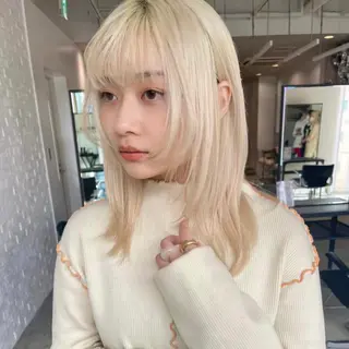 セミロング 💥ウルフカット デザインあんな💥のヘアスタイル