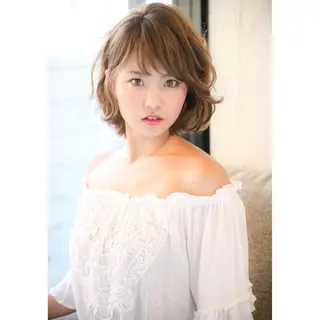 ショート ミディアム カラー パーマ 髪質改善縮毛矯正 専門店のヘアスタイル