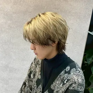 メンズ 韓国メンズヘア/ ハイトーン🤍みなとのヘアスタイル