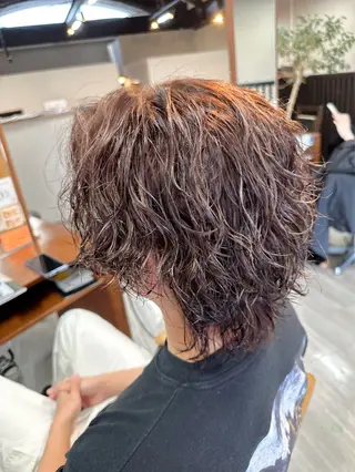 パーマ メンズ arika オケシ　リョウダイのヘアスタイル