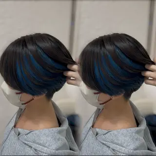 ショート カラー ベージュ/つや髪/ レイヤー／ゆいなのヘアスタイル