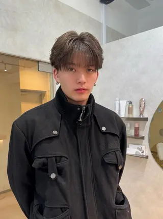 メンズ mahoメンズ/韓国 🦋センターパートのヘアスタイル