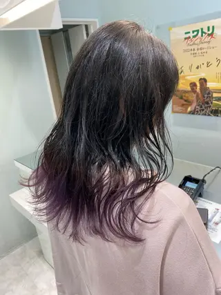 ロング カラー 中川 茜里のヘアスタイル