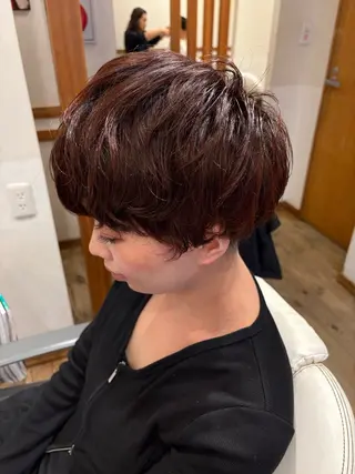 ショート カラー パーマ ROSSO川口店 キクチのヘアスタイル