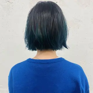 ミディアム カラー 大石 沙季のヘアスタイル