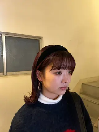 ミディアム カラー 愛結 暖色カラー🎀🩰のヘアスタイル