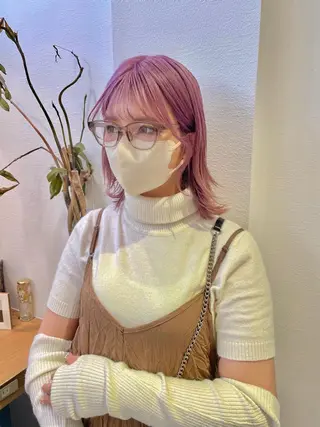 ミディアム カラー ヘアアレンジ 髪質改善【縮毛矯正】 北千住 田邉 澪のヘアスタイル
