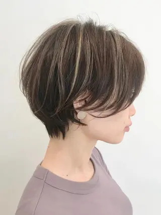 ショート クロスパーマ松永裕久 似合わせカットのヘアスタイル
