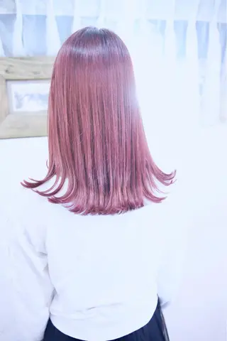 ミディアム 髪質改善酸性縮毛矯正 酸性ストレート◎鈴木のヘアスタイル