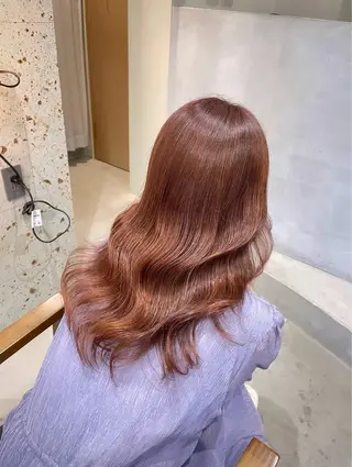 セミロング カラー tim hinaのヘアスタイル