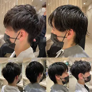 メンズ 白髪ぼかしデザイン ハイライト/宮本純登のヘアスタイル