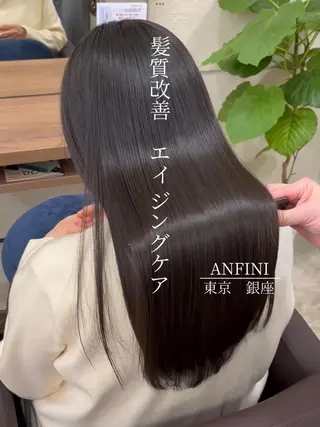 ロング 倖紫✨ONEカラー 髪質改善🫧のヘアスタイル