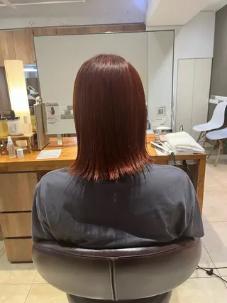 ミディアム カラー 田島 美咲のヘアスタイル