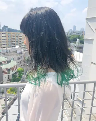 セミロング カラー ヘアアレンジ 【池袋/スパイキー ショート】ⓝⓘⓜⓤのヘアスタイル