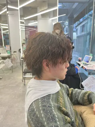 パーマ メンズ 森龍馬 メンズ専門美容師のヘアスタイル