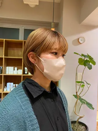 ショート 大人可愛い♡コテ巻き パーマ🌼杉田 萌恵のヘアスタイル