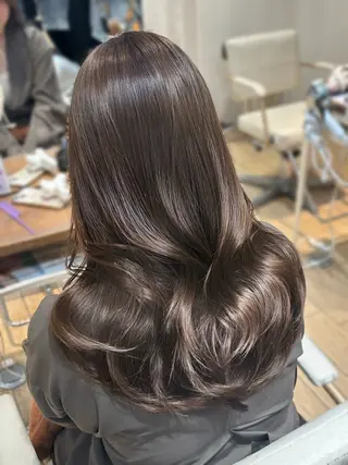 セミロング カラー 髪質改善🍯/透明感 カラー/MANARUのヘアスタイル