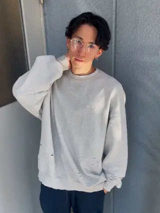 パーマ メンズ メンズ特化/お任せ可 矢場町/モモコ🍑のヘアスタイル