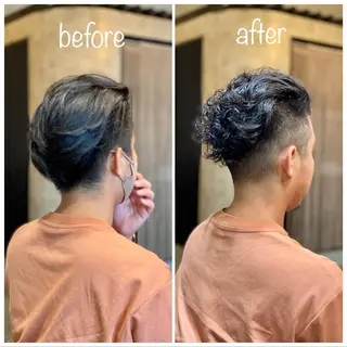 パーマ 宮城 将大のヘアスタイル