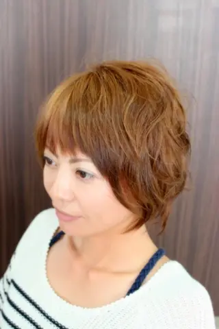 ショート カラー パーマ 村上 貴徳のヘアスタイル