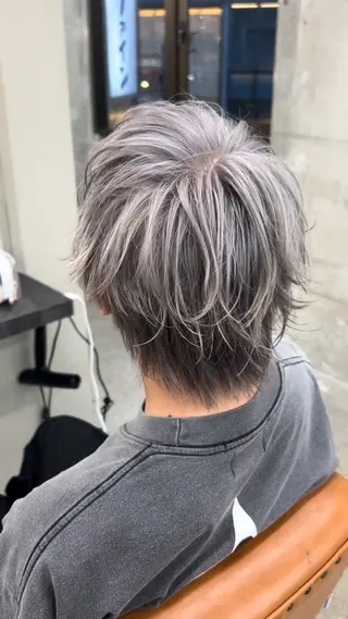 ショート カラー メンズ メンズハイトーン ホワイトカラー 彩のヘアスタイル