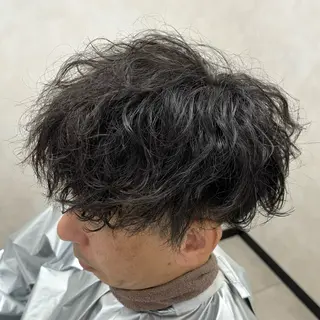 ミディアム パーマ メンズ 竹内滉太 当日予約⭕️のヘアスタイル