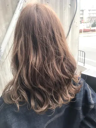 セミロング カラー 土畑 博矢のヘアスタイル