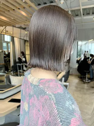 ミディアム 切りっぱなしボブ/ ショート/カエ🌛のヘアスタイル