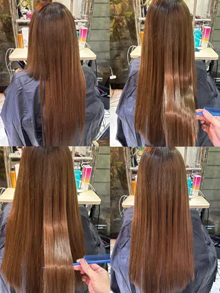 ロング カラー ササ キのヘアスタイル