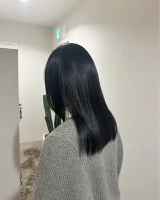 カラー パーマ 透明感カラー/顔周り レイヤー/髪質改善のヘアスタイル