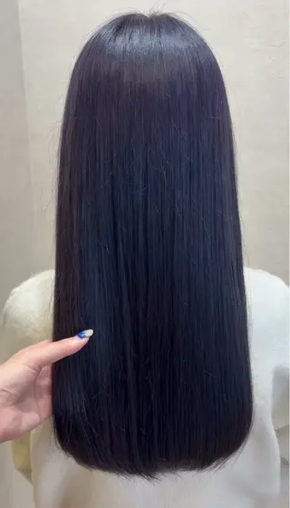ロング カラー り このヘアスタイル