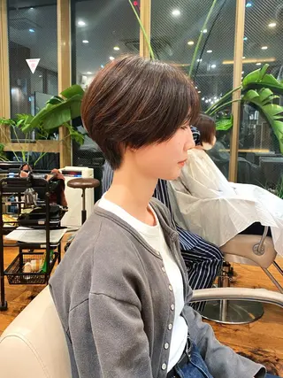 ショート カラー パーマ 🍃服部 雅哉🍃銀座◎のヘアスタイル
