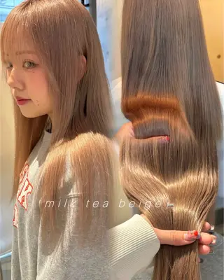 ロング カラー 岩元 愛美のヘアスタイル