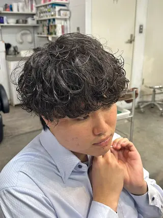 パーマ メンズ fifth/原宿/ カットモデル/カズのヘアスタイル